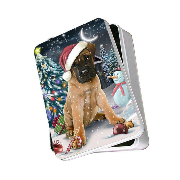 Have a Holly Jolly Bullmastiff Dog Christmas Photo Storage Tin PTIN0205