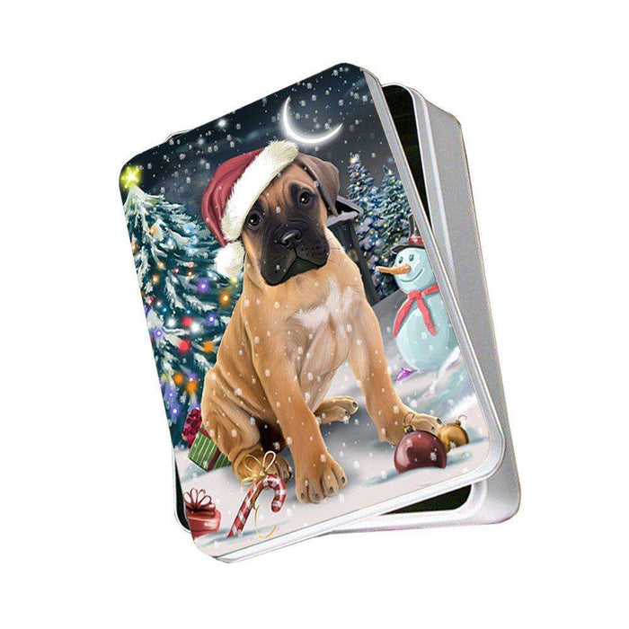 Have a Holly Jolly Bullmastiff Dog Christmas Photo Storage Tin PTIN0206