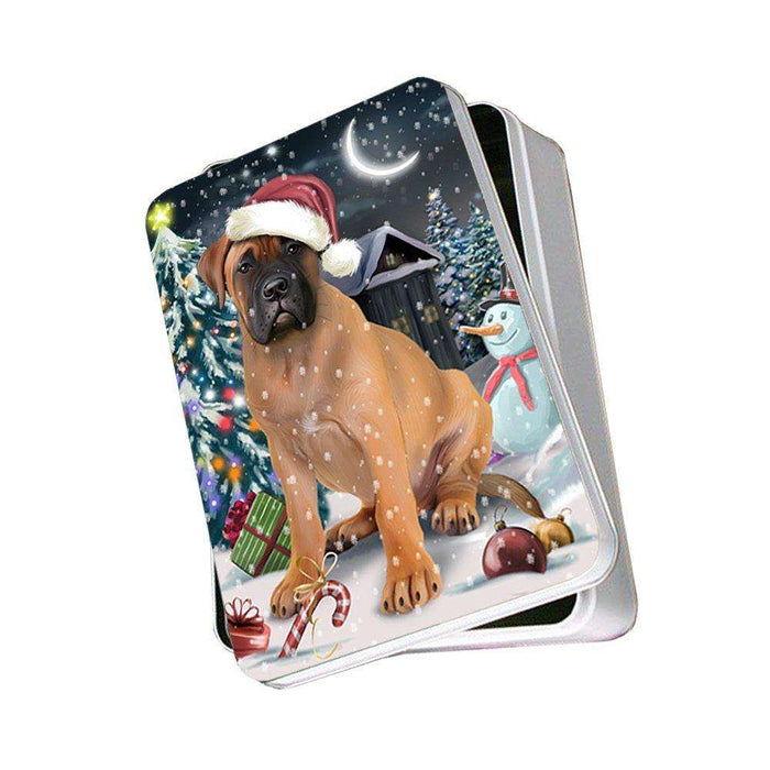 Have a Holly Jolly Bullmastiff Dog Christmas Photo Storage Tin PTIN0207
