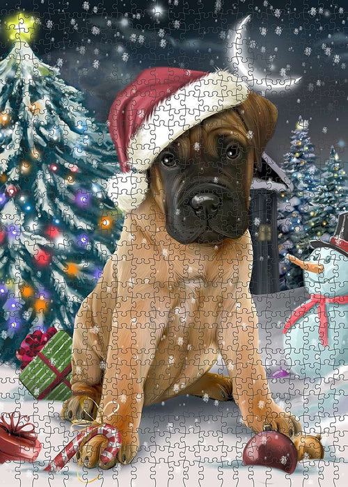 Have a Holly Jolly Bullmastiff Dog Christmas Puzzle with Photo Tin PUZL114