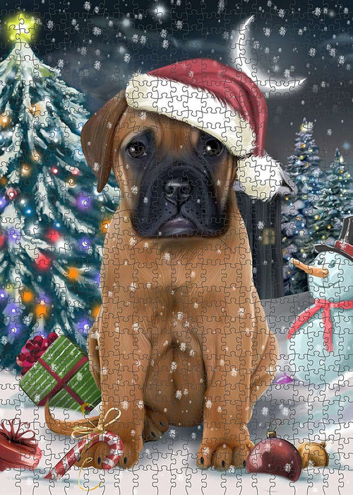 Have a Holly Jolly Bullmastiff Dog Christmas Puzzle with Photo Tin PUZL123