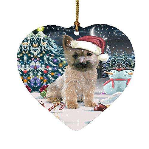 Have a Holly Jolly Cairn Terrier Dog Christmas Heart Ornament POR1806