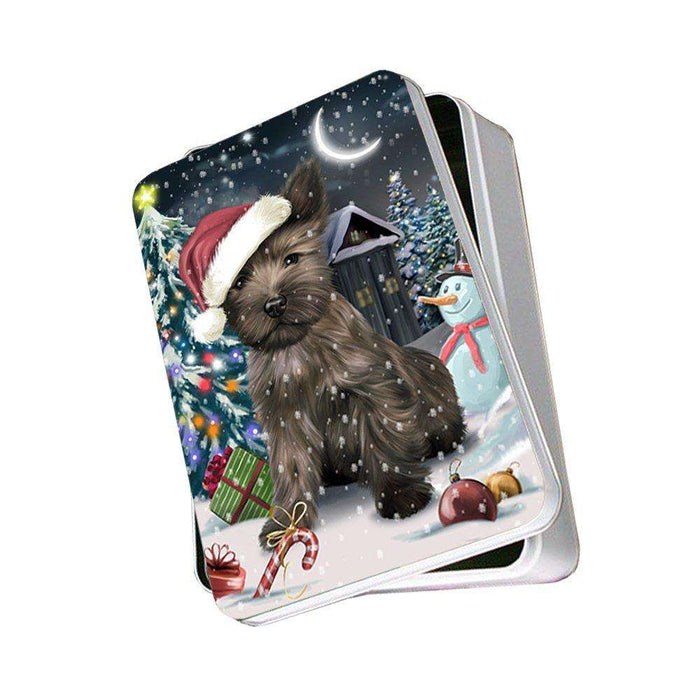 Have a Holly Jolly Cairn Terrier Dog Christmas Photo Storage Tin PTIN0097