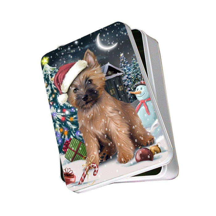 Have a Holly Jolly Cairn Terrier Dog Christmas Photo Storage Tin PTIN0098