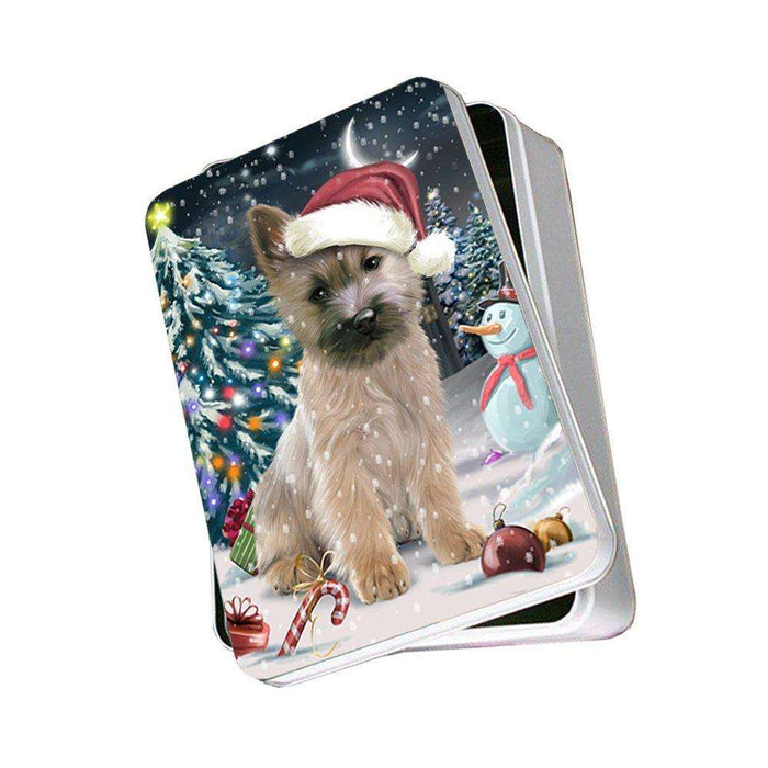 Have a Holly Jolly Cairn Terrier Dog Christmas Photo Storage Tin PTIN0099