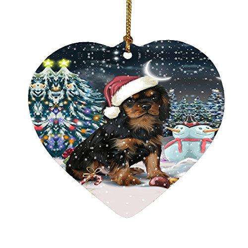 Have a Holly Jolly Cavalier King Charles Spaniel Dog Christmas Heart Ornament POR1917