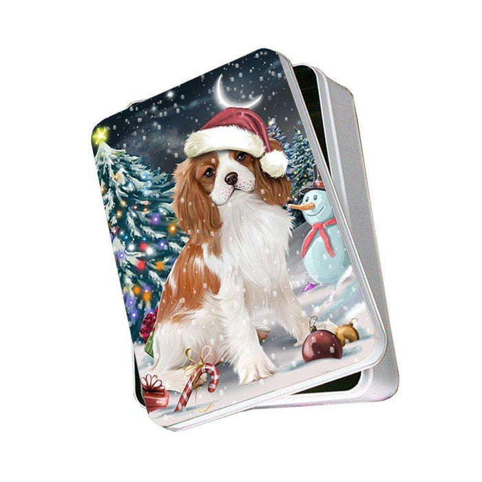 Have a Holly Jolly Cavalier King Charles Spaniel Dog Christmas Photo Storage Tin PTIN0211