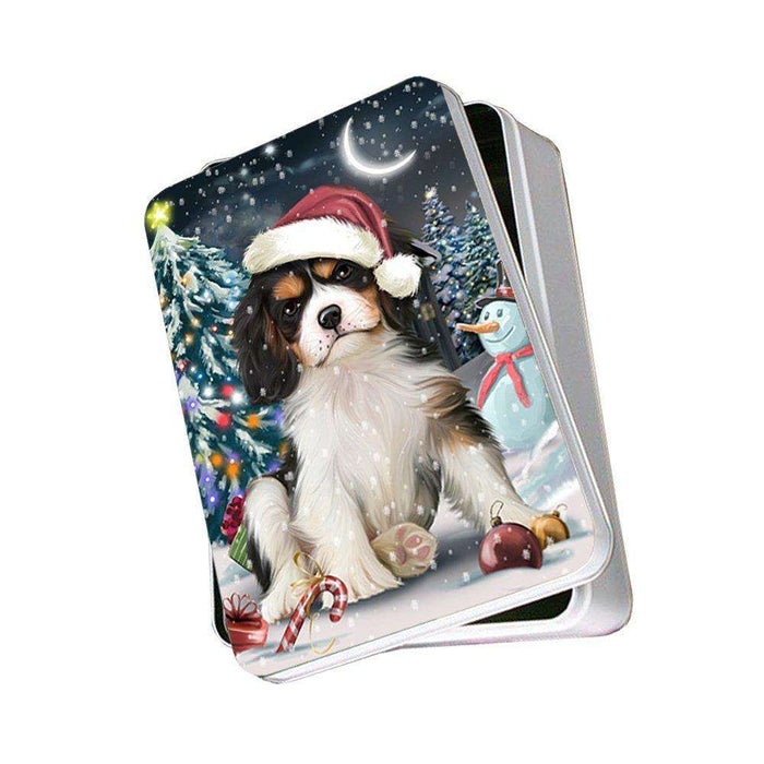Have a Holly Jolly Cavalier King Charles Spaniel Dog Christmas Photo Storage Tin PTIN0212