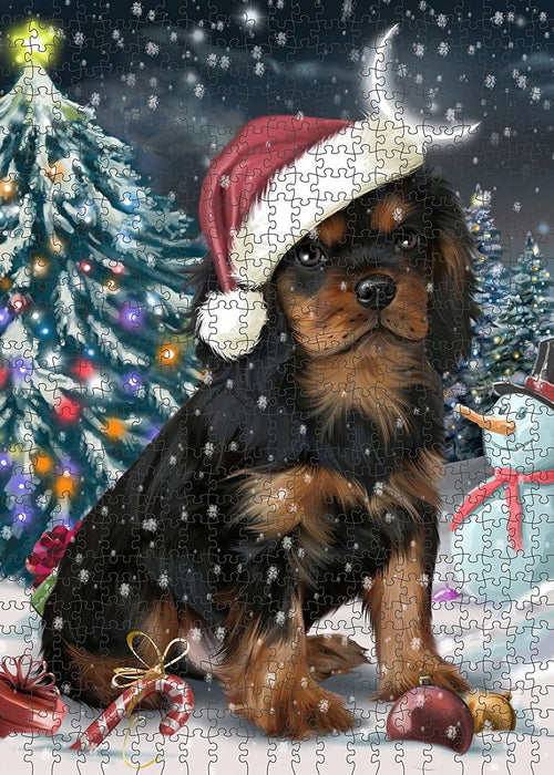 Have a Holly Jolly Cavalier King Charles Spaniel Dog Christmas Puzzle with Photo Tin PUZL129