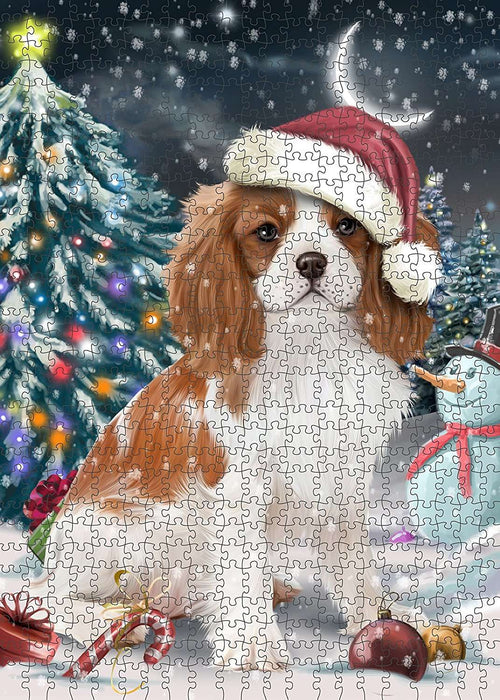 Have a Holly Jolly Cavalier King Charles Spaniel Dog Christmas Puzzle with Photo Tin PUZL132