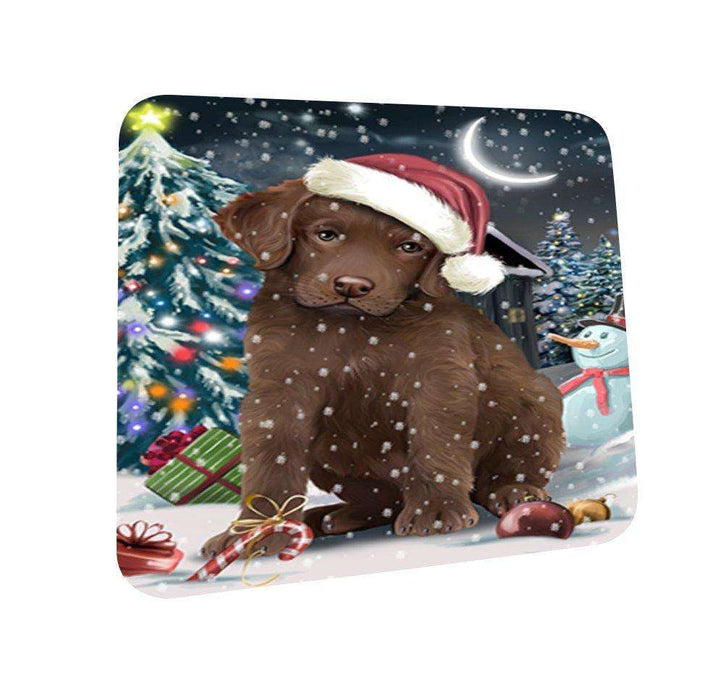 Have a Holly Jolly Chesapeake Bay Retriever Dog Christmas Coasters CST120 (Set of 4)