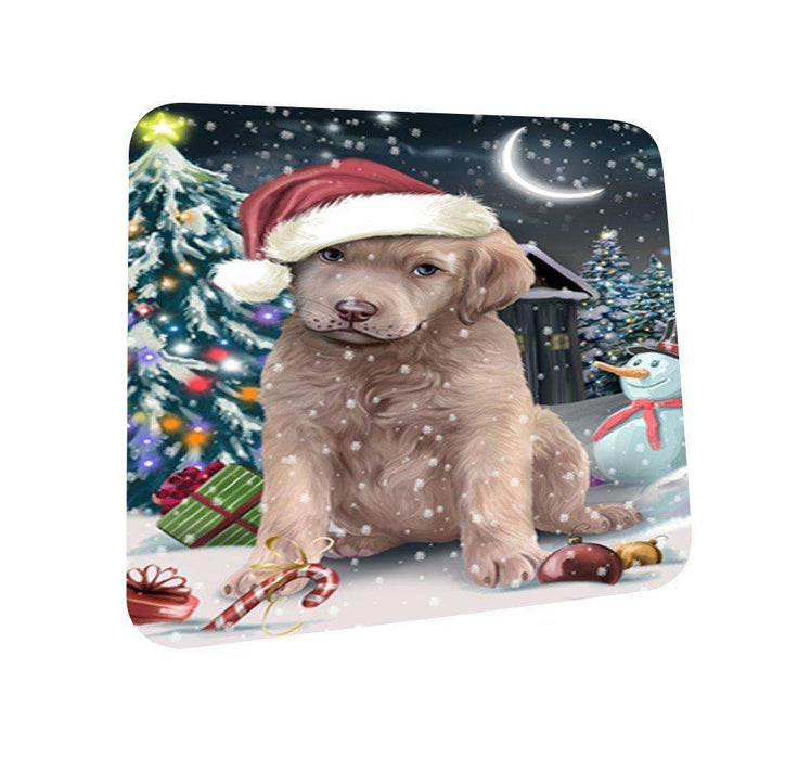 Have a Holly Jolly Chesapeake Bay Retriever Dog Christmas Coasters CST121 (Set of 4)