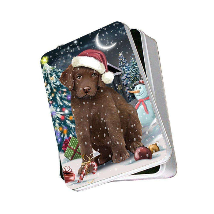 Have a Holly Jolly Chesapeake Bay Retriever Dog Christmas Photo Storage Tin PTIN0214