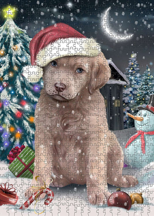 Have a Holly Jolly Chesapeake Bay Retriever Dog Christmas Puzzle with Photo Tin PUZL144