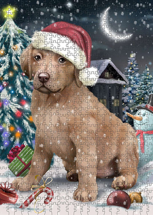 Have a Holly Jolly Chesapeake Bay Retriever Dog Christmas Puzzle with Photo Tin PUZL147