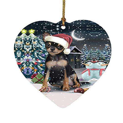 Have a Holly Jolly Chihuahua Dog Christmas Heart Ornament POR1815