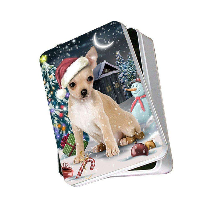 Have a Holly Jolly Chihuahua Dog Christmas Photo Storage Tin PTIN0105