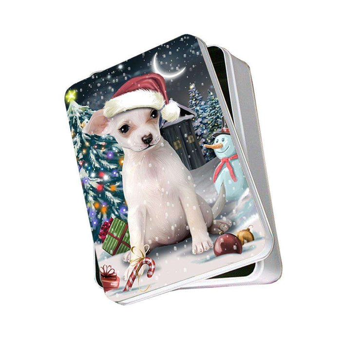 Have a Holly Jolly Chihuahua Dog Christmas Photo Storage Tin PTIN0107