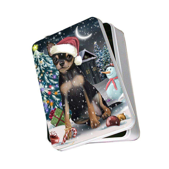 Have a Holly Jolly Chihuahua Dog Christmas Photo Storage Tin PTIN0108