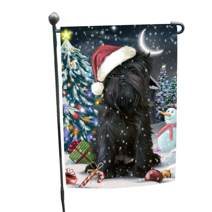 Have a Holly Jolly Christmas Affenpinschers Dog in Holiday Background Garden Flag D130