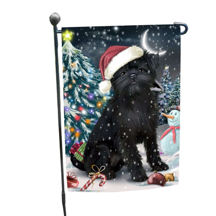 Have a Holly Jolly Christmas Affenpinschers Dog in Holiday Background Garden Flag D132