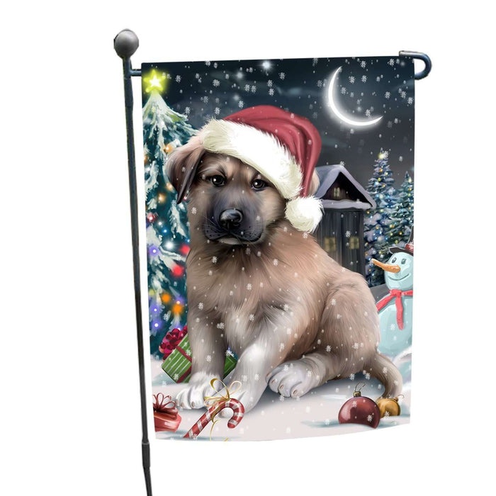 Have a Holly Jolly Christmas Anatolian Shepherd Dog in Holiday Background Garden Flag D010