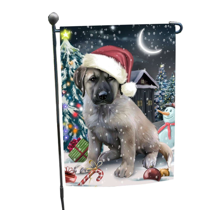 Have a Holly Jolly Christmas Anatolian Shepherd Dog in Holiday Background Garden Flag D011