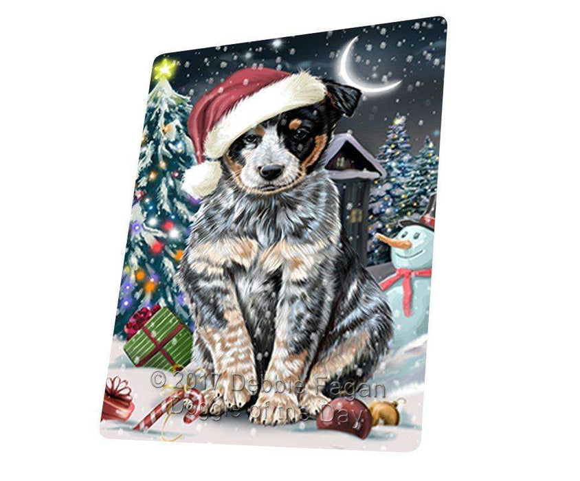 Have a Holly Jolly Christmas Australian Cattle Dog in Holiday Background Large Refrigerator / Dishwasher Magnet D048