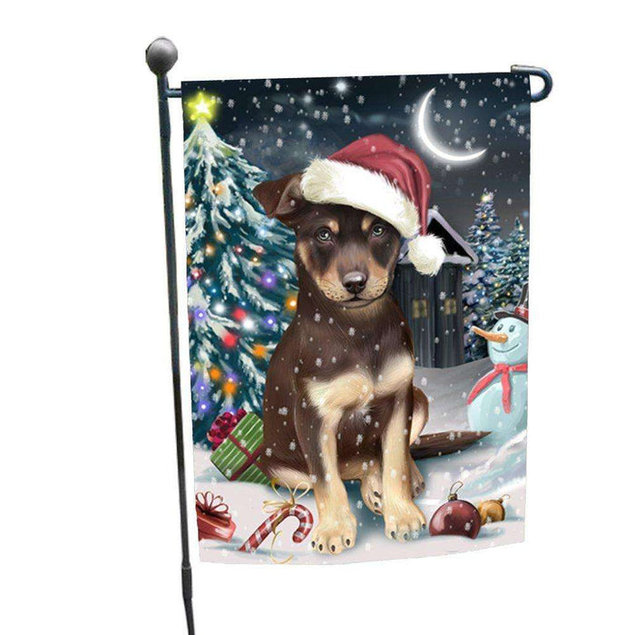 Have a Holly Jolly Christmas Australian Kelpie Dog in Holiday Background Garden Flag D060