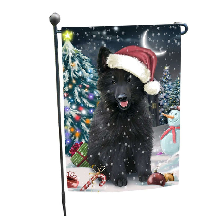 Have a Holly Jolly Christmas Belgian Shepherd Dog in Holiday Background Garden Flag D007