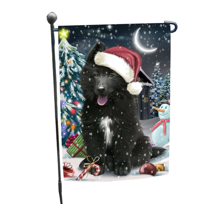 Have a Holly Jolly Christmas Belgian Shepherd Dog in Holiday Background Garden Flag D008