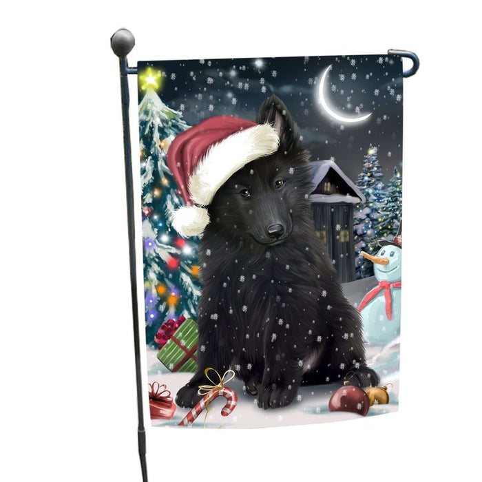 Have a Holly Jolly Christmas Belgian Shepherd Dog in Holiday Background Garden Flag D009