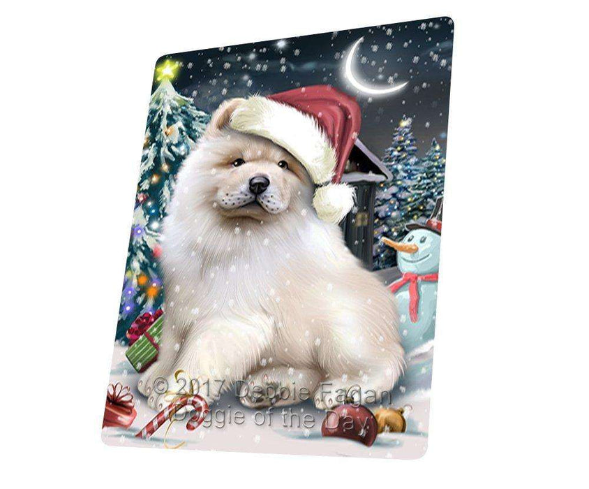 Have a Holly Jolly Christmas Chow Chow Dog in Holiday Background Large Refrigerator / Dishwasher Magnet D092