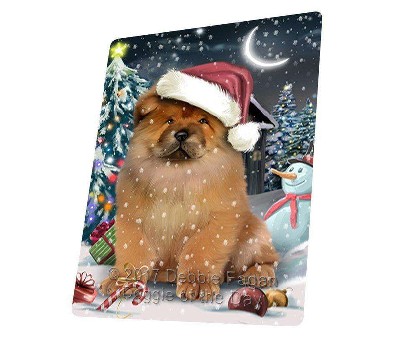 Have a Holly Jolly Christmas Chow Chow Dog in Holiday Background Large Refrigerator / Dishwasher Magnet D093