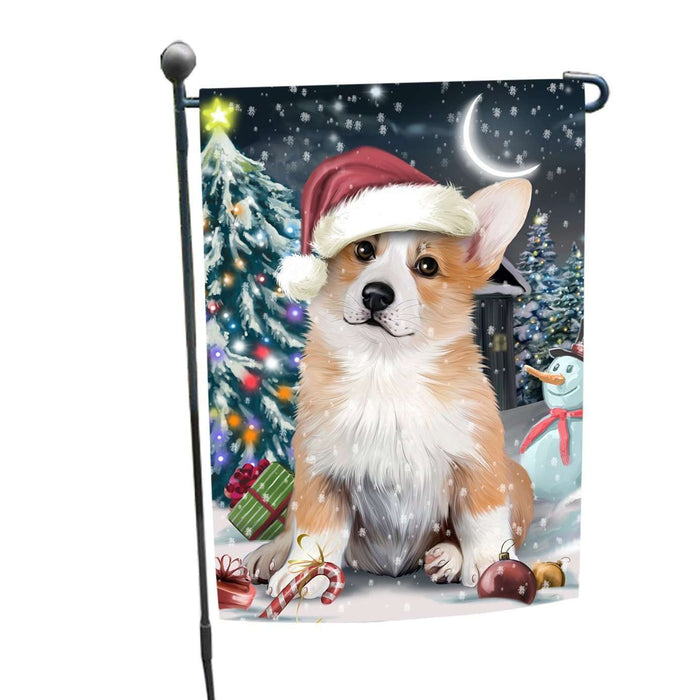 Have a Holly Jolly Christmas Corgi Dog in Holiday Background Garden Flag D029