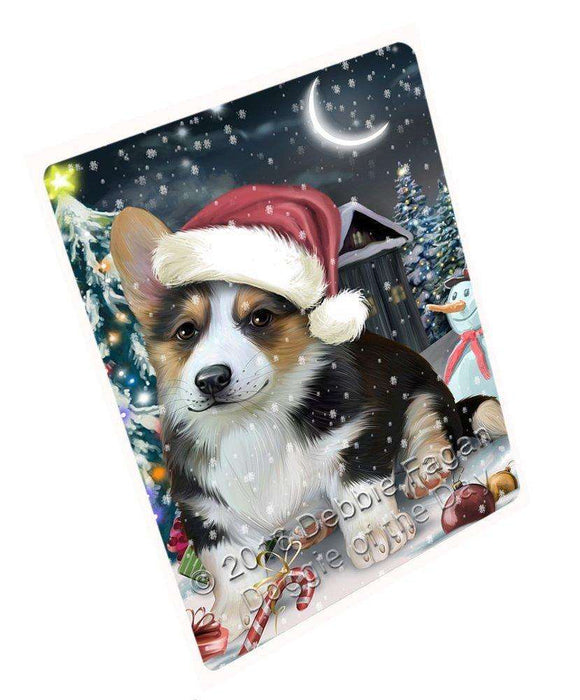 Have A Holly Jolly Christmas Corgi Dog In Holiday Background Magnet Mini (3.5" x 2") D021