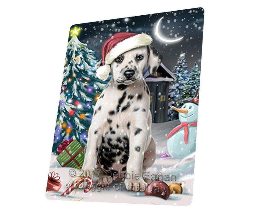 Have A Holly Jolly Christmas Dalmatian Dog In Holiday Background Magnet Mini (3.5" x 2") d181