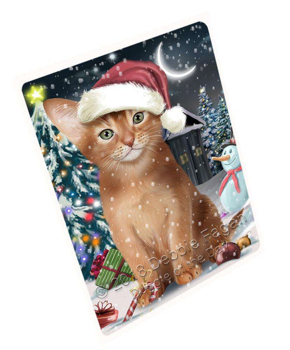 Have a Holly Jolly Christmas Happy Holidays Abyssinian Cat Cutting Board C67143