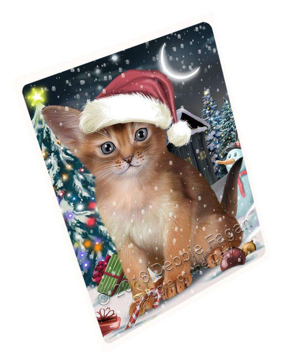 Have a Holly Jolly Christmas Happy Holidays Abyssinian Cat Cutting Board C67146