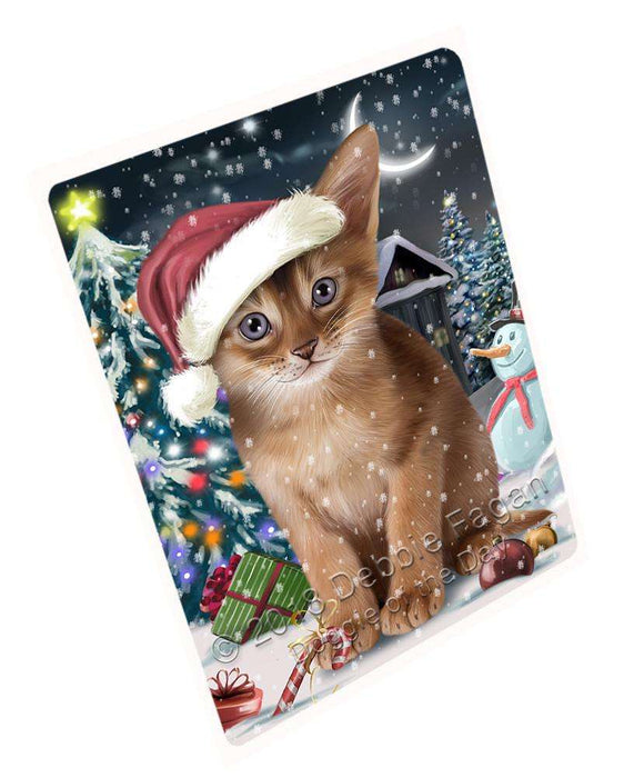 Have a Holly Jolly Christmas Happy Holidays Abyssinian Cat Cutting Board C67149