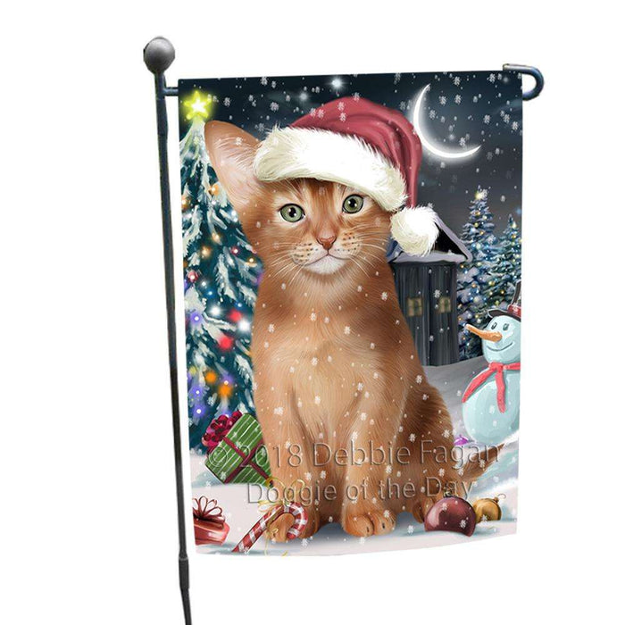 Have a Holly Jolly Christmas Happy Holidays Abyssinian Cat Garden Flag GFLG54295