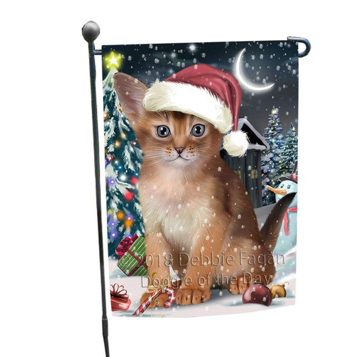 Have a Holly Jolly Christmas Happy Holidays Abyssinian Cat Garden Flag GFLG54296