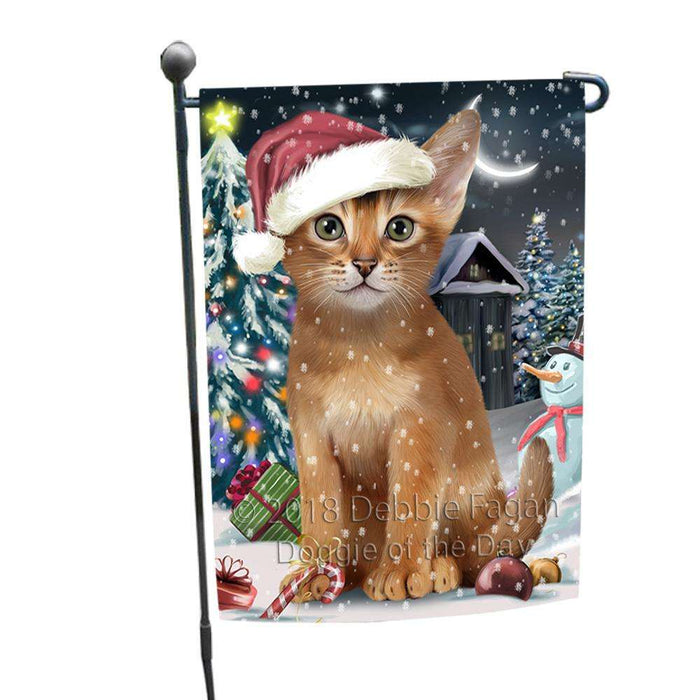 Have a Holly Jolly Christmas Happy Holidays Abyssinian Cat Garden Flag GFLG54298