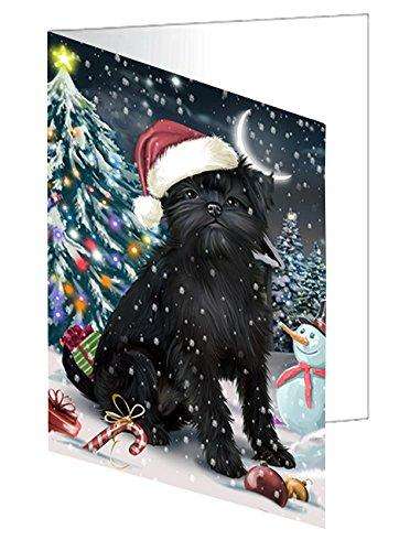 Have a Holly Jolly Christmas Happy Holidays Affenpinscher Dog Handmade Artwork Assorted Pets Greeting Cards and Note Cards with Envelopes for All Occasions and Holiday Seasons GCD2315