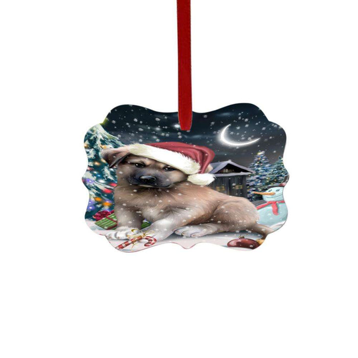 Have a Holly Jolly Christmas Happy Holidays Anatolian Shepherd Dog Double-Sided Photo Benelux Christmas Ornament LOR48064