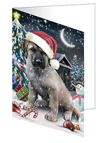 Have a Holly Jolly Christmas Happy Holidays Anatolian Shepherd Dog Handmade Artwork Assorted Pets Greeting Cards and Note Cards with Envelopes for All Occasions and Holiday Seasons GCD2330