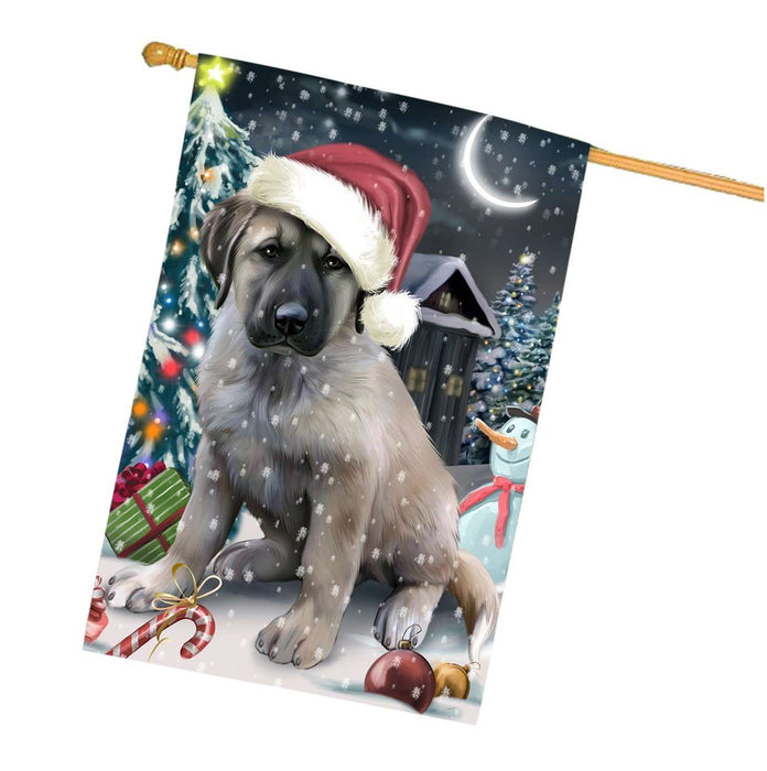 Have a Holly Jolly Christmas Happy Holidays Anatolian Shepherd Dog House Flag HFLG229