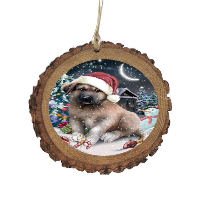 Have a Holly Jolly Christmas Happy Holidays Anatolian Shepherd Dog Wooden Christmas Ornament WOR48064