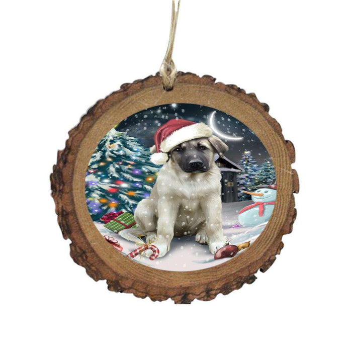 Have a Holly Jolly Christmas Happy Holidays Anatolian Shepherd Dog Wooden Christmas Ornament WOR48066