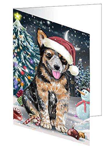 Have a Holly Jolly Christmas Happy Holidays Australian Cattle Dog Handmade Artwork Assorted Pets Greeting Cards and Note Cards with Envelopes for All Occasions and Holiday Seasons GCD2205